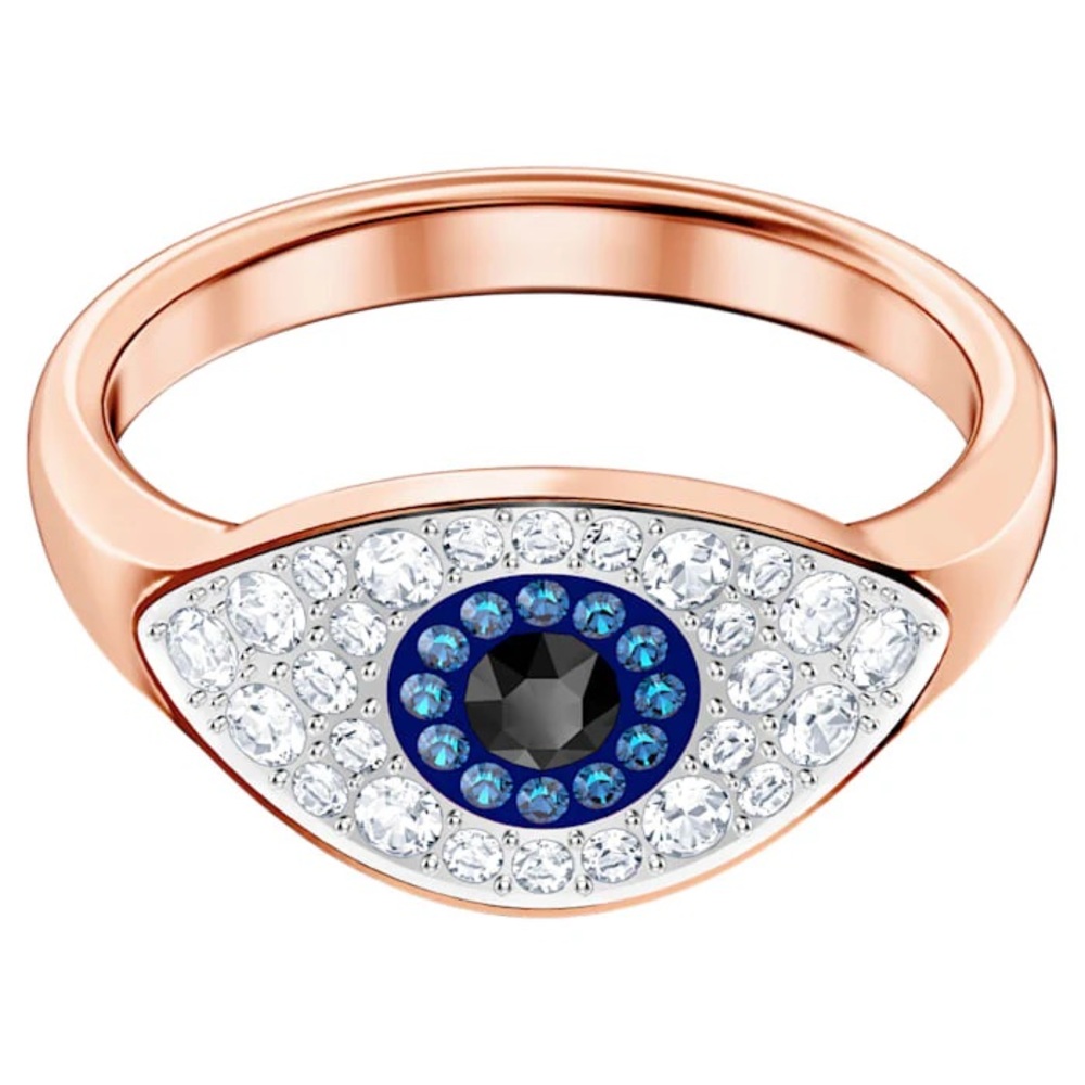 Swarovski Rose Gold Evil Eye Ring
